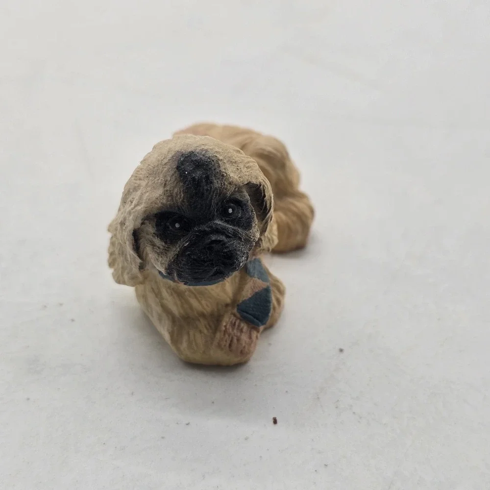 King Charles Spaniel Brown Dog with Scarf 1 1/2